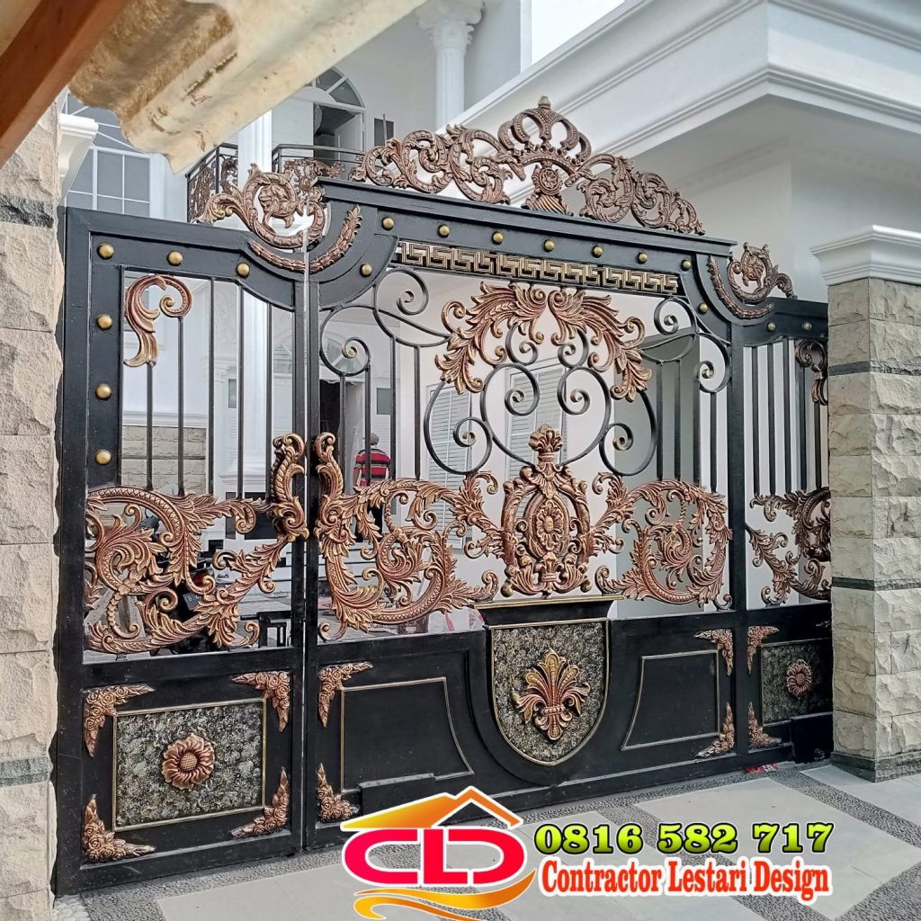 railing besi tempa,pagar besi tempa,pintu gerbang klasik,pintu gerbang mewah