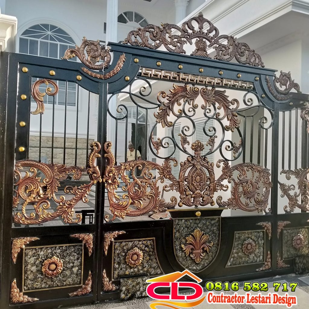 pagar rumah klasik,pagar pintu gerbang,pagar mewah klasik